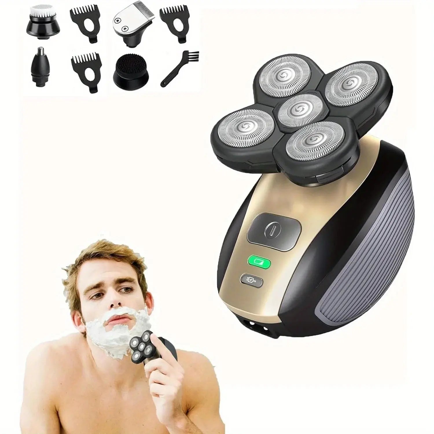 360° Head Shaver, 5-In-1 Electric Razor for Men, Bald Head Shavers for Men, Shavers for Men Electric Razor, Shavers for Men Electric Razor for Bald Hair