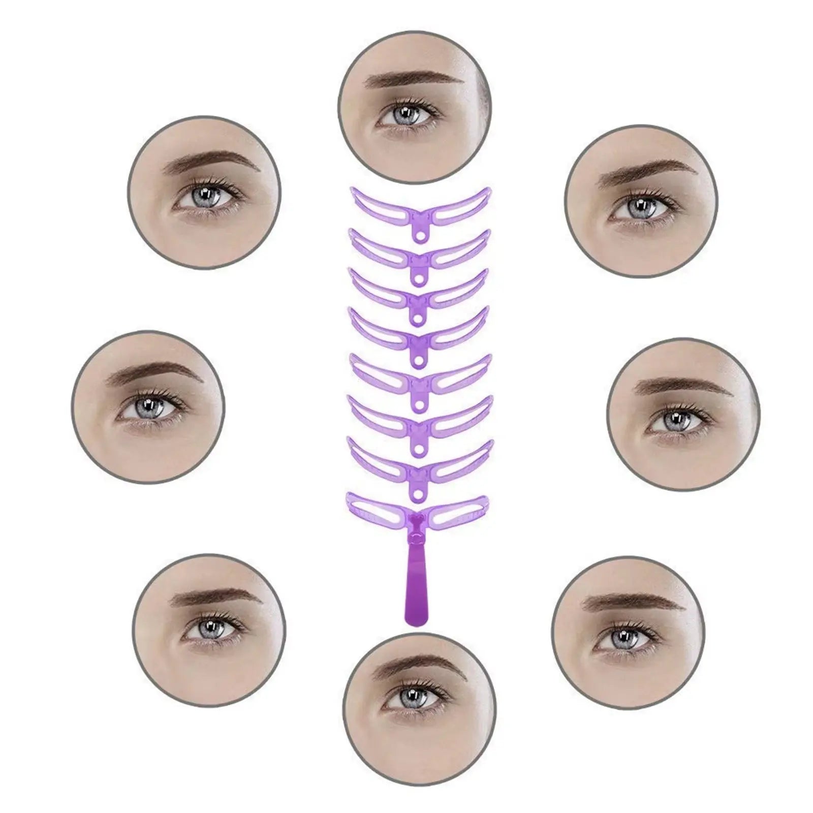 8 Styles Eyebrow Stencil Shaping Eye Brow Reusable Adjustable Makeup Model Template Eyebrows Card Women Beauty Makeup Tools