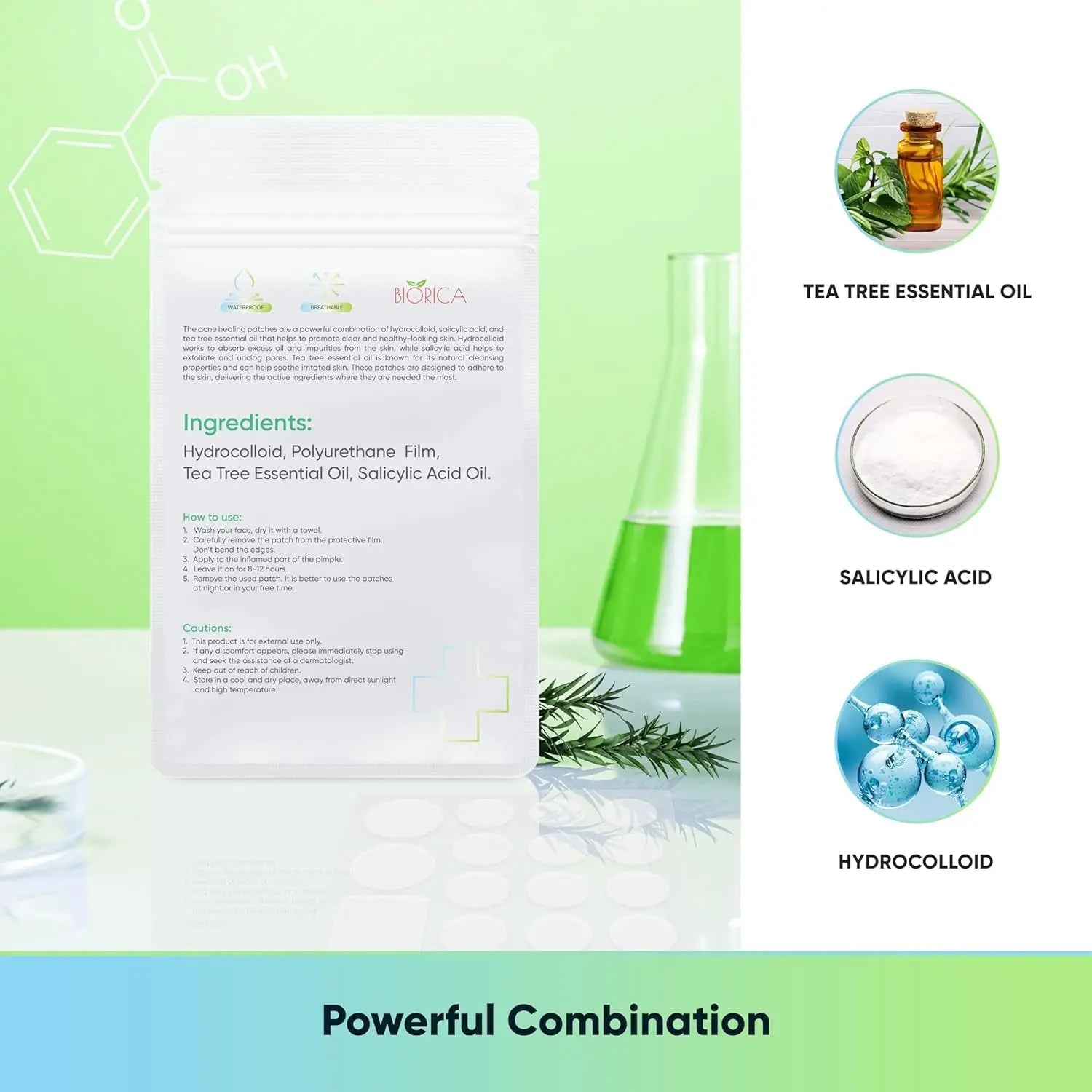 Pimple Patches for Face with Tea Tree Oil 216 Pcs. Hydrocolloid Acne Pimple Patches. Blemish Patches, Acne Dots, Pimple Stickers, Acne Patch and Pimple Patch