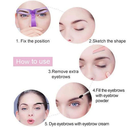 8 Styles Eyebrow Stencil Shaping Eye Brow Reusable Adjustable Makeup Model Template Eyebrows Card Women Beauty Makeup Tools