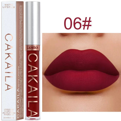 18 Color Lipstick Matte Non-Stick Cup Waterproof Lip Gloss