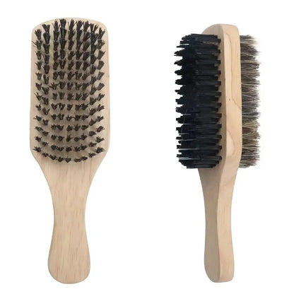 1PC Eco Friendly Boar Bristle Men'S Shaving Brush Portable Barber Natural Beard Brush for Facial Cleaning Mustache Tools