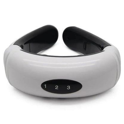 3D Electric Neck Massager - Portable 6 Modes Adjustable 15 Speeds Cordless Deep Tissue Trigger Point Neck Pain Relief Massager with Pulse Pads