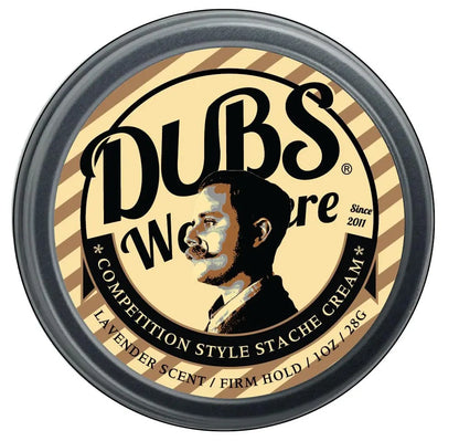 "Firm Stache Cream, 1Ounce Screw Top Tin - Competition Style Moustache Wax Original Lavender Scent